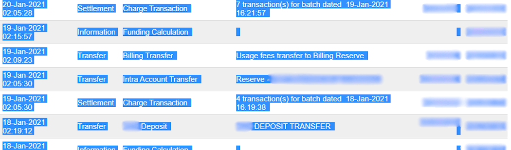 选择要导入的 Authorize.Net 交易
