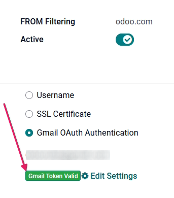 在 Odoo 中配置外发电子邮件服务器。