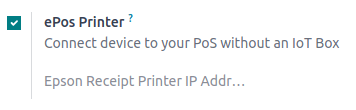 设置以启用 ePos 打印机功能